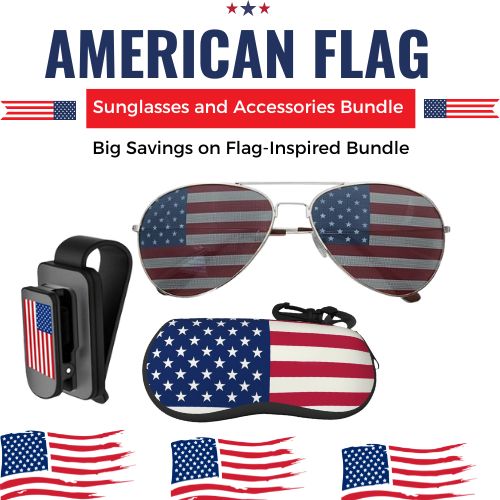 Oval USA Flag Aviator Sunglasses