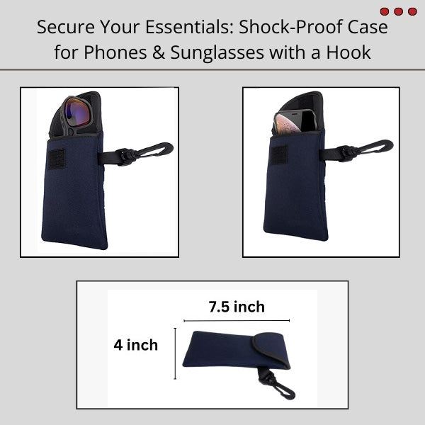 Shock-Proof Case  for Phones & Sunglasses with a Hook