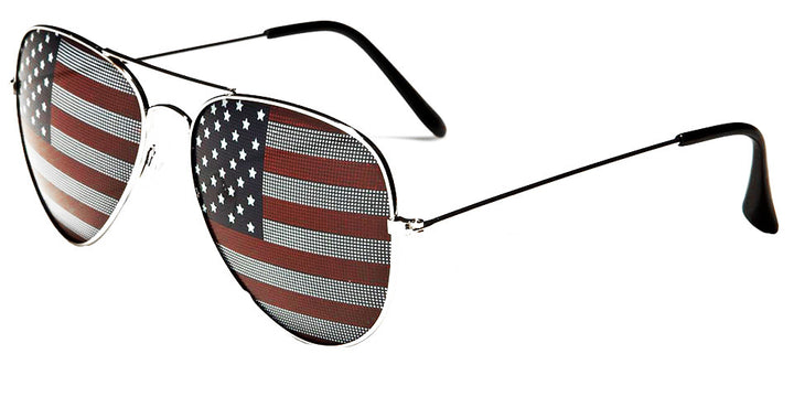 Oval USA Flag Aviator Sunglasses