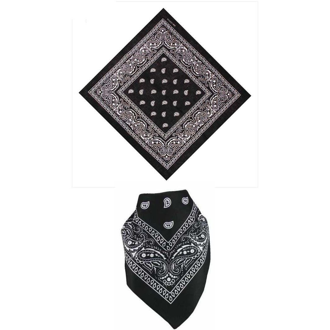 Black Jumbo Paisley Bandana