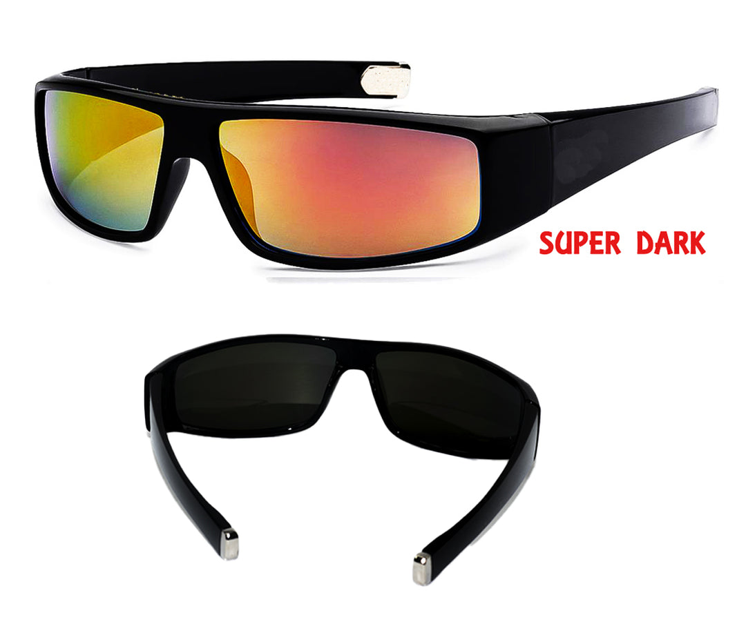 Super Dark  Yellow Red  mirror lens