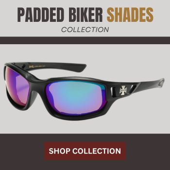 Foam Padded Biker Motorcycle Sunglasses