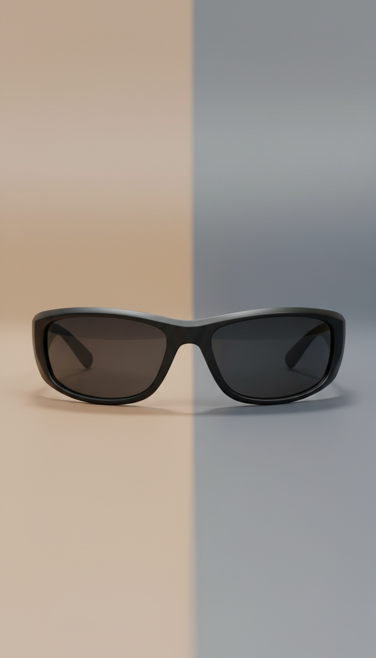 Locs wraparound matte black sunglasses