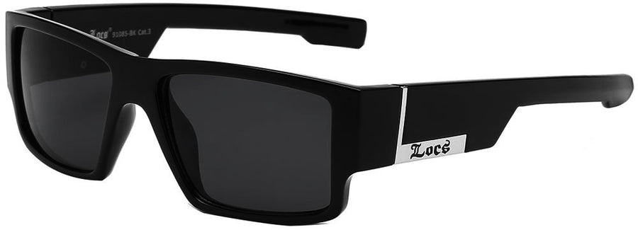 Locs Flat Top OG Gangster Wrap Sunglasses – Tinted UV400 Polycarbonate Lenses – Biker & Rapper Style