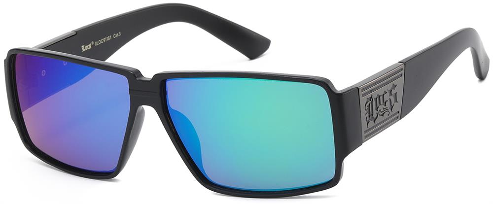 Dark  Ocean-Green reflective  mirror lens