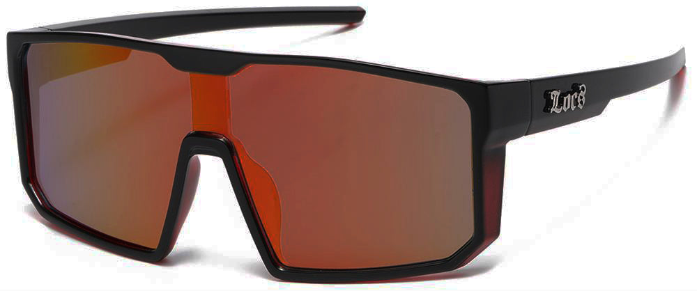 G-RAP G-FUNK black locs（レッドレンズ）サングラス Locs 9058 Red BANDANA Black Sunglasses | Gangster Cholo Men's