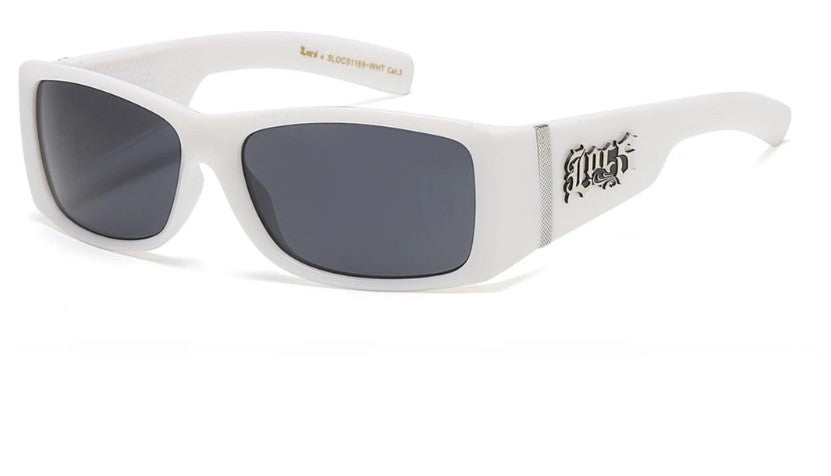 Rectangular Wrap White Frame Locs Shades