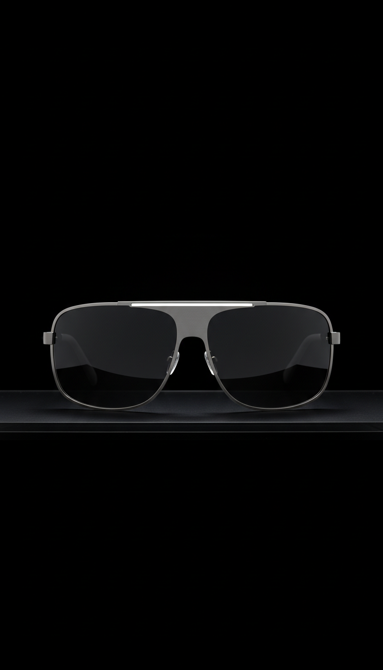 Gunmetal Shield oversized frames