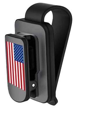 American Flag Ultra Light  Large Zipper Case with Belt Clip