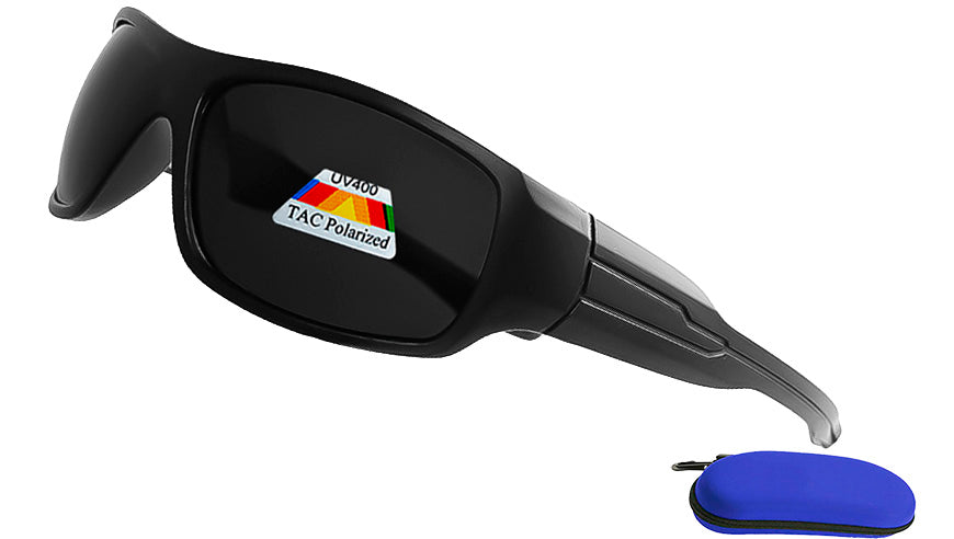 Polarized  Sports  Wrap Sunglasses -Logo Free