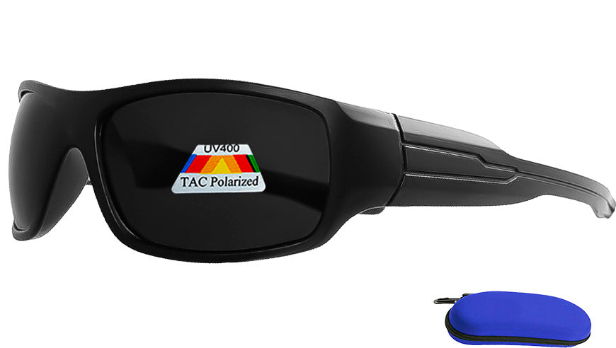 Polarized  Sports  Wrap Sunglasses -Logo Free