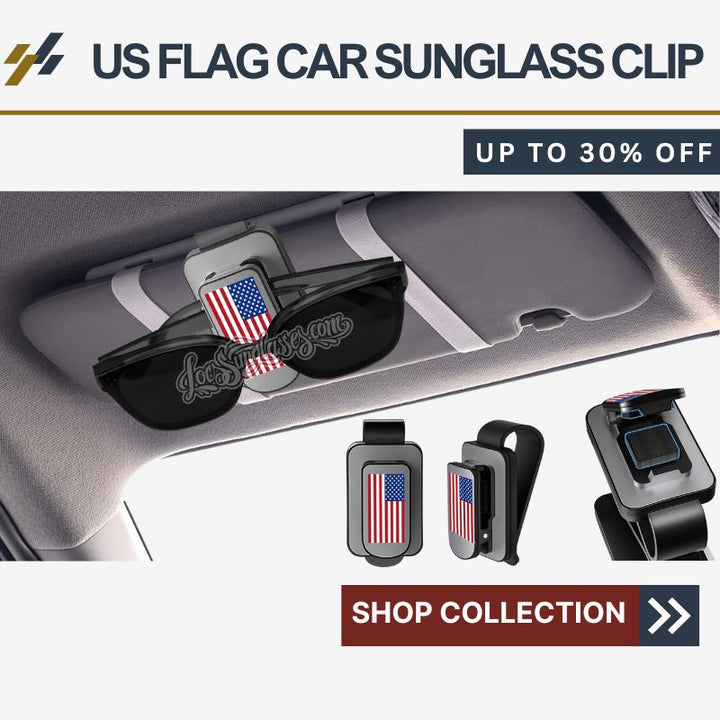 US FLAG Car Visor Sunglass Clip