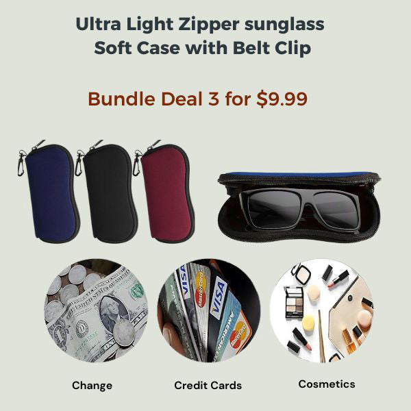 Zipper Sunglass Case Deal 3 for $9.99
