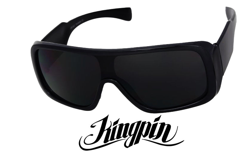 Large Frame Kingpin CAT 4 Super Dark Shades Locs Sunglasses