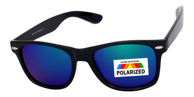 Old school Locs Polarized Ocean-Green Mirror Lens