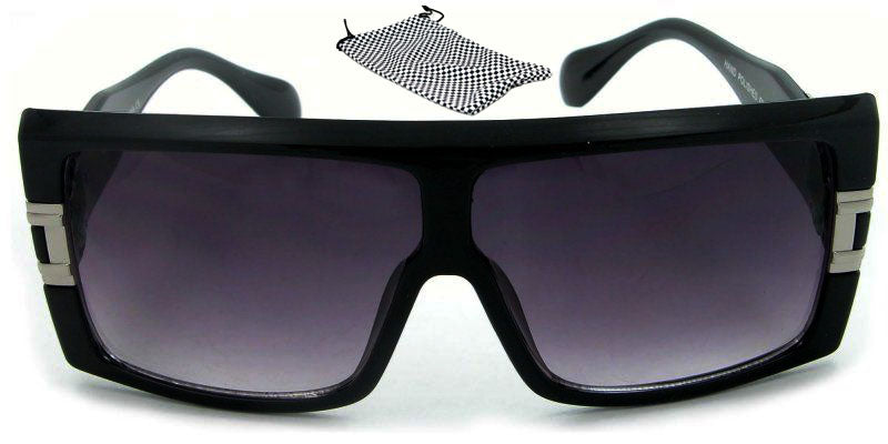 Designer Retro Hip Hop Sunglasses - UV400 Protection, Gradient Lenses, Black Tortoise Frame