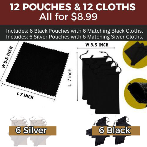 Soft Sunglass Pouches and Cloths Bundles ( Logo-Free)