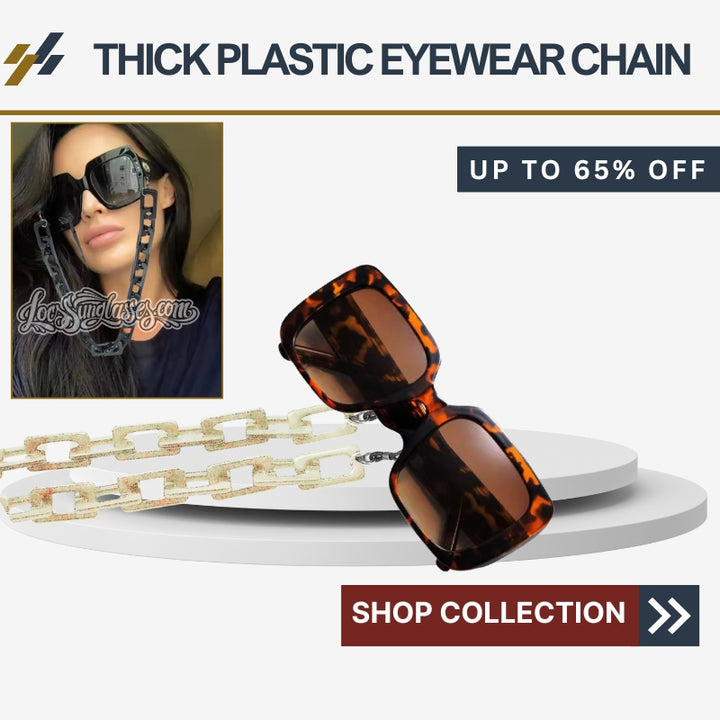 Thick Plastic Sunglass Rectangular Link Chain