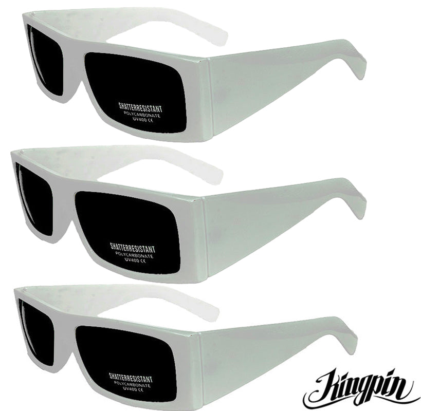 KIngpin Locs ( CAT 4 ) Super Dark White Frame Combo Deal