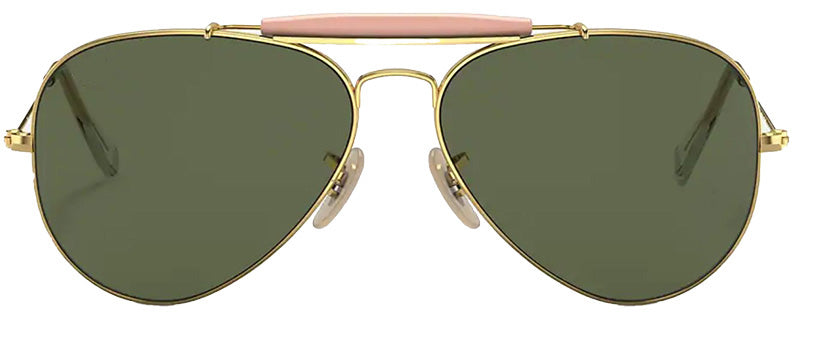 Glass Lens Military Style Aviator