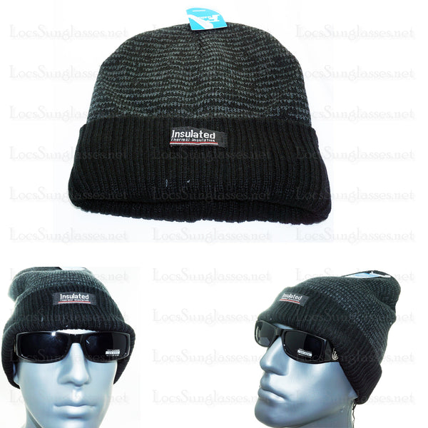 Unisex Men & Women INSULATED KNITTED WINTER HAT WITH PLUSH LINING [TWO-TONE]