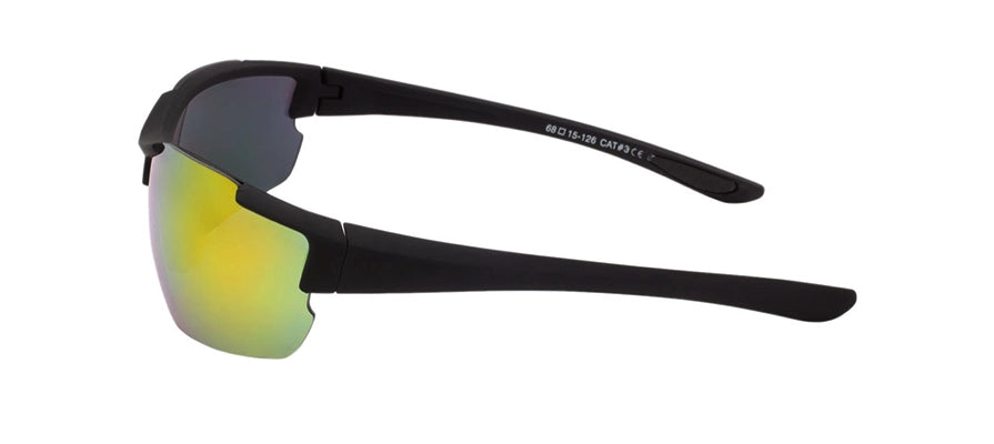 MEN'S SEMI-RIMLESS SPORT SOFT FINISH SUNGLASSES