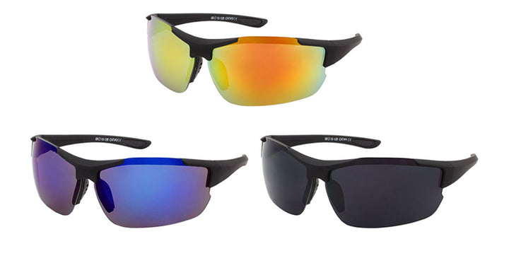 MEN'S SEMI-RIMLESS SPORT SOFT FINISH SUNGLASSES