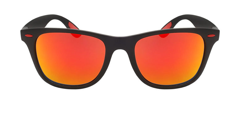 Red reflective sunglasses shop