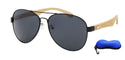 Unisex Bamboo Aviator  Sunglasses