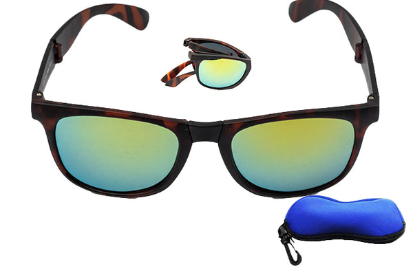 Green-Colored Lens Folding Sunglasses