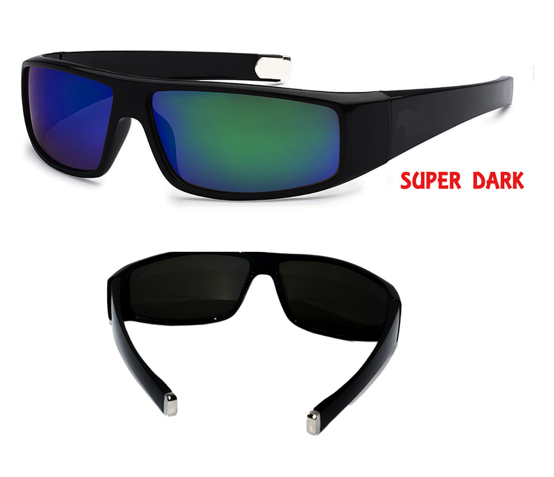 Super Dark  Ocean-Green  mirror lens